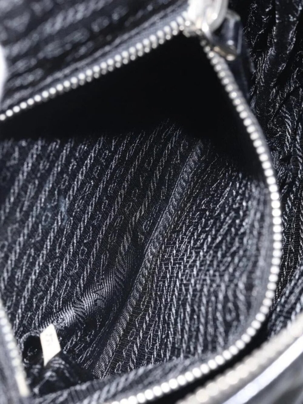 PRADA Shoulder Bag Nylon Leather Black Silver Auth 169453 - Picture 13 of 16